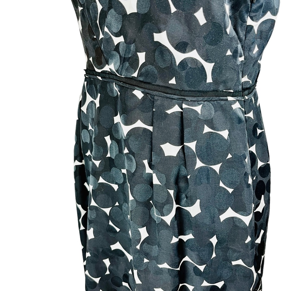 VIVIENNE TAM Silk Polka‎ Dot Sheath Dress Sz 8 Black White Office Work Career - Picture 8 of 11